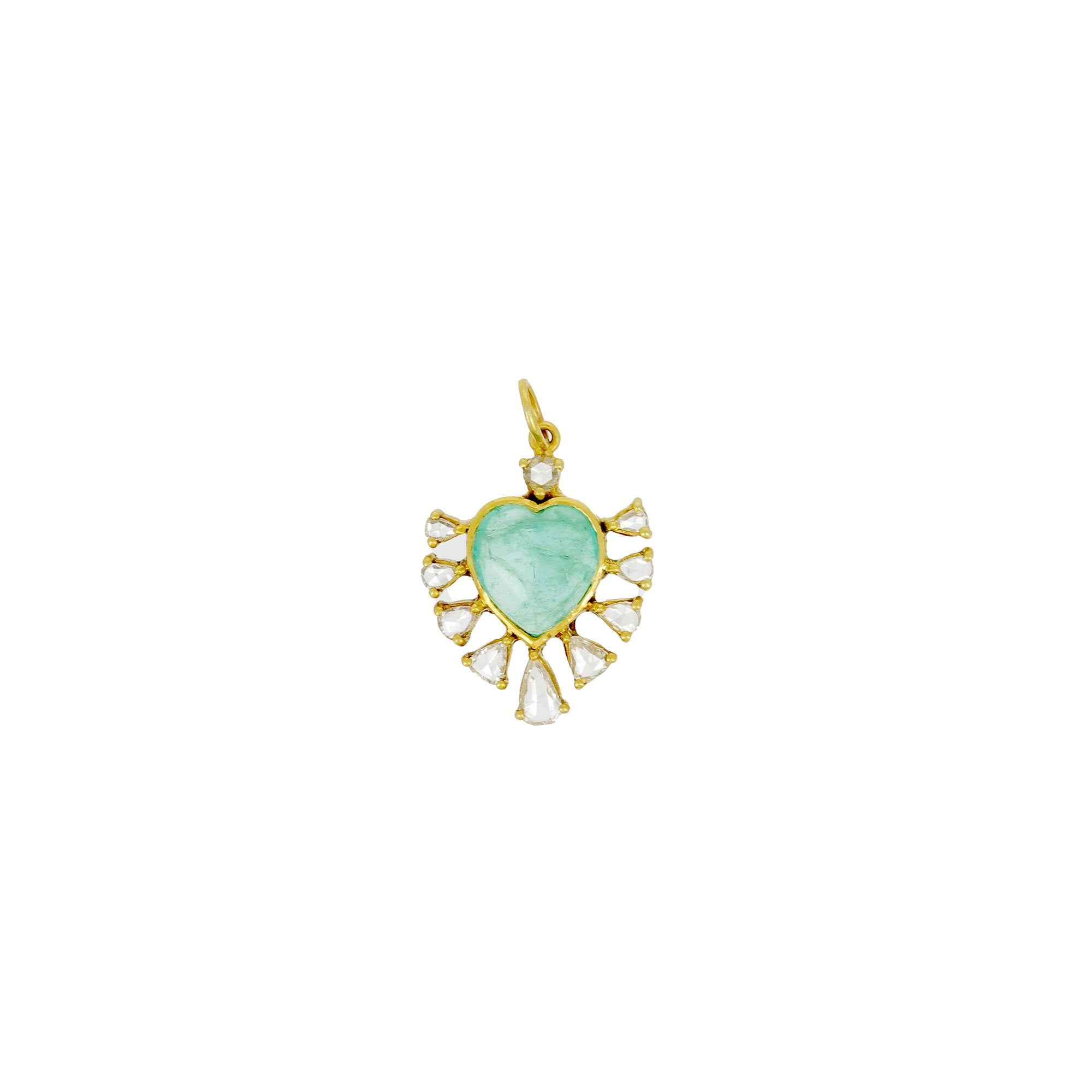 Emerald with Diamonds Set Necklace