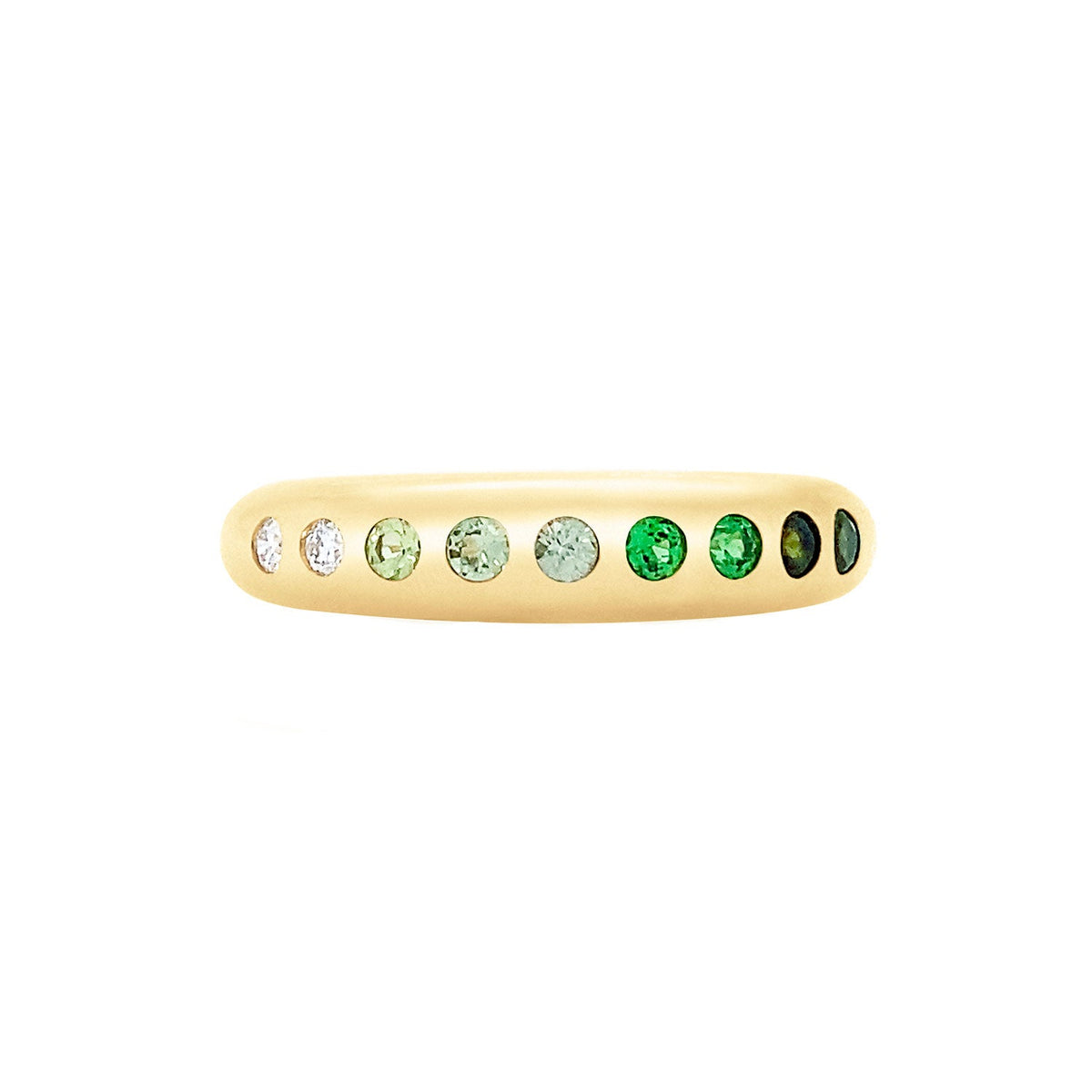 Green Ombre Skinny Nomad Ring