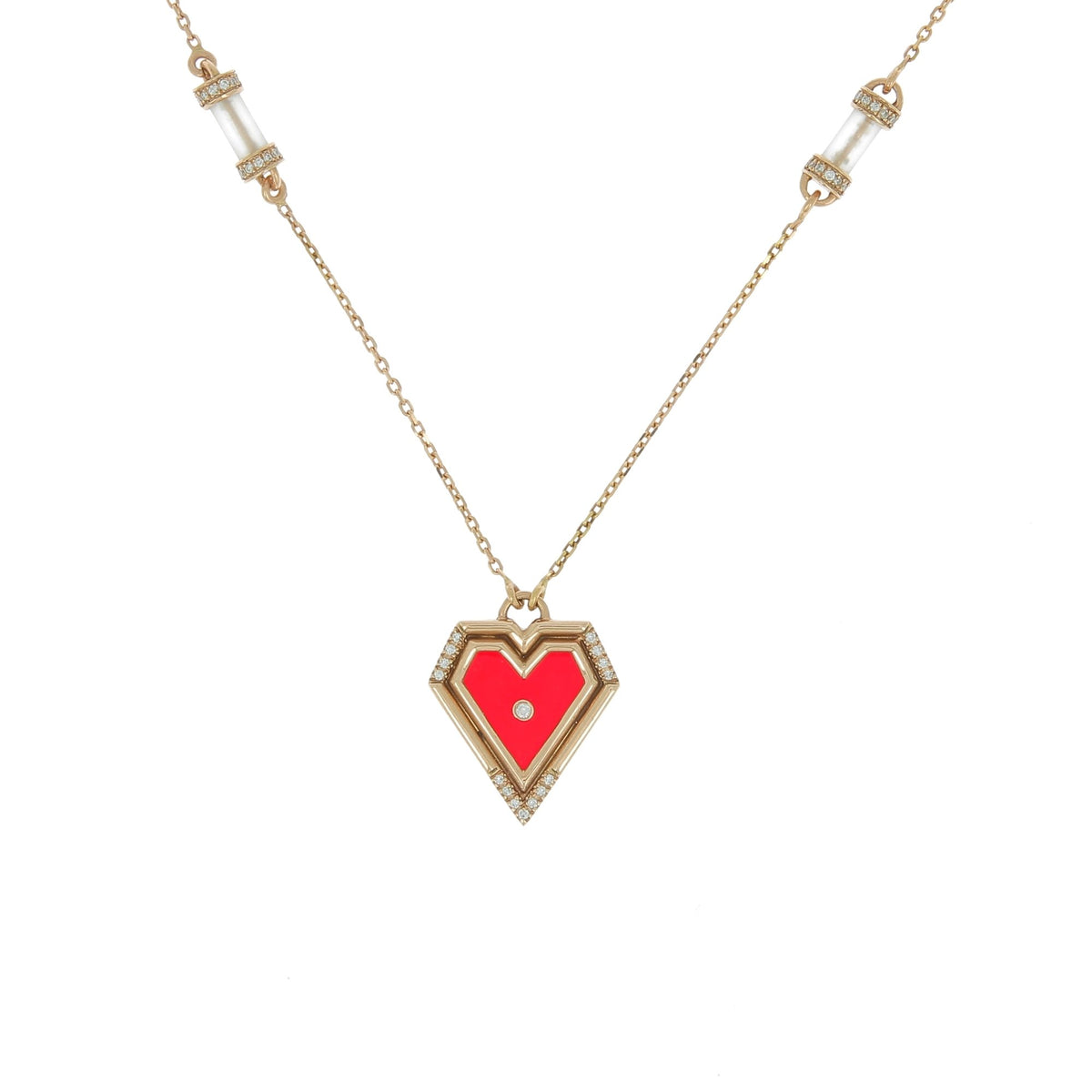 Heart amulet necklace
