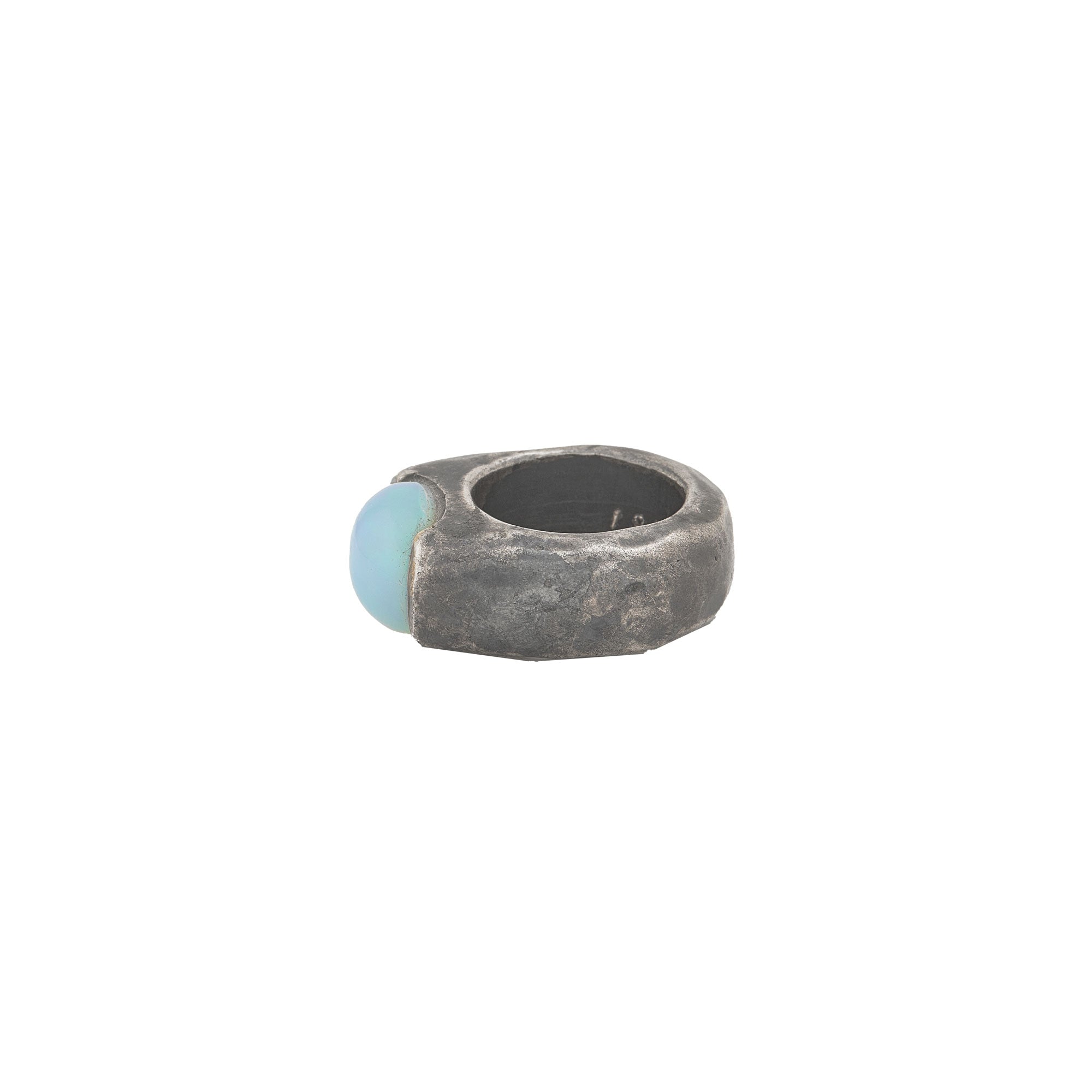 Opal Silver Large Ring