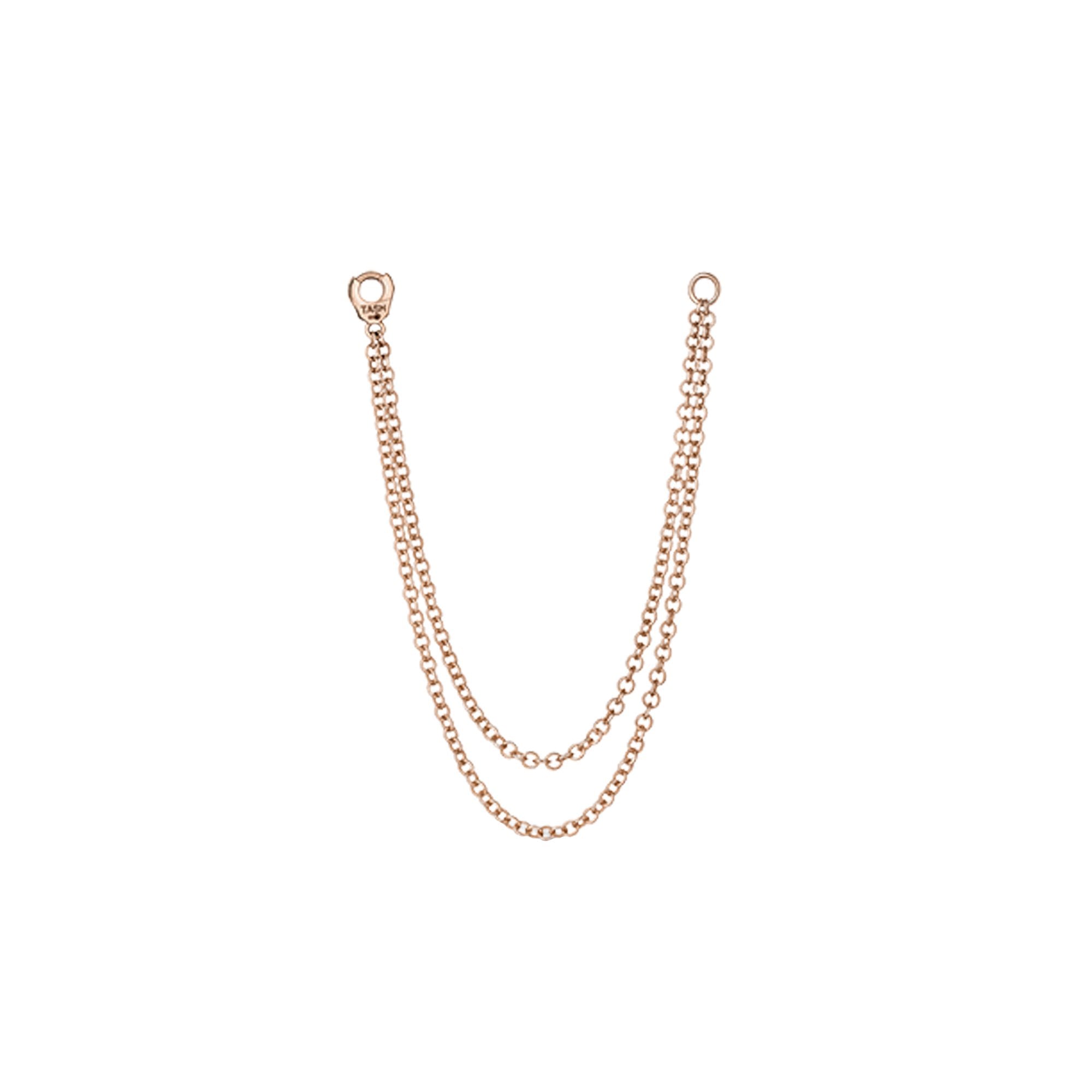 Long Double Chain Rose Gold