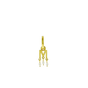 M Marquise Initial Earring