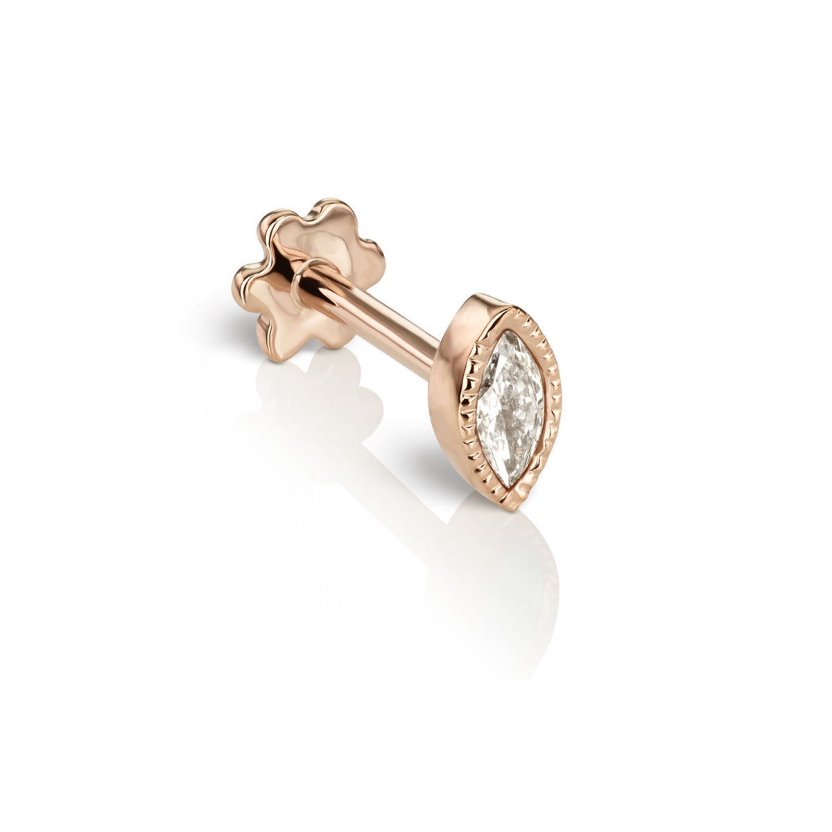 Marquise Pink Gold Earring