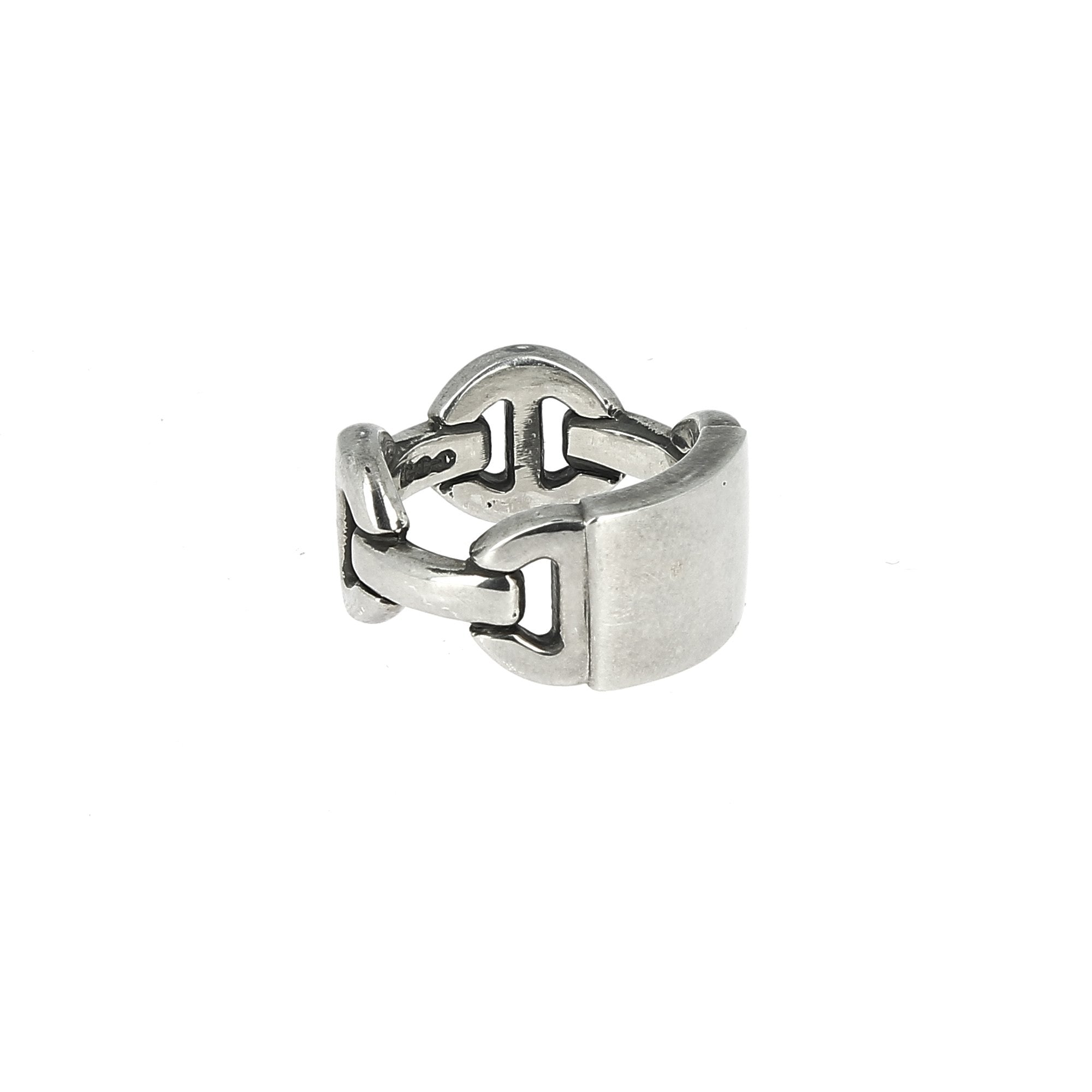 Monogram Quad Link Ring Silver