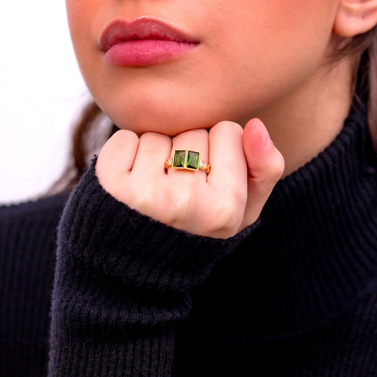 Narcissa Tourmaline Diamond Ring