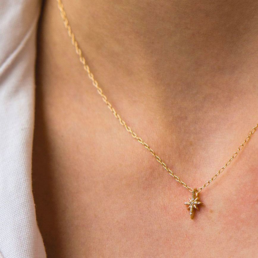 North Star Necklace with Diamonds - 210 - Necklaces for women - Mad Lords