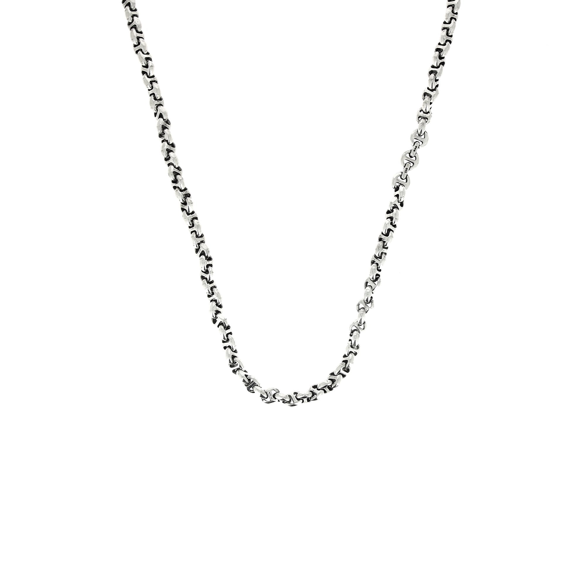 Open Link Necklace 10mm with Diamonds