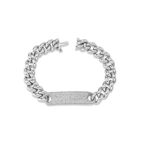 Pave Diamond Id Essential Link Bracelet