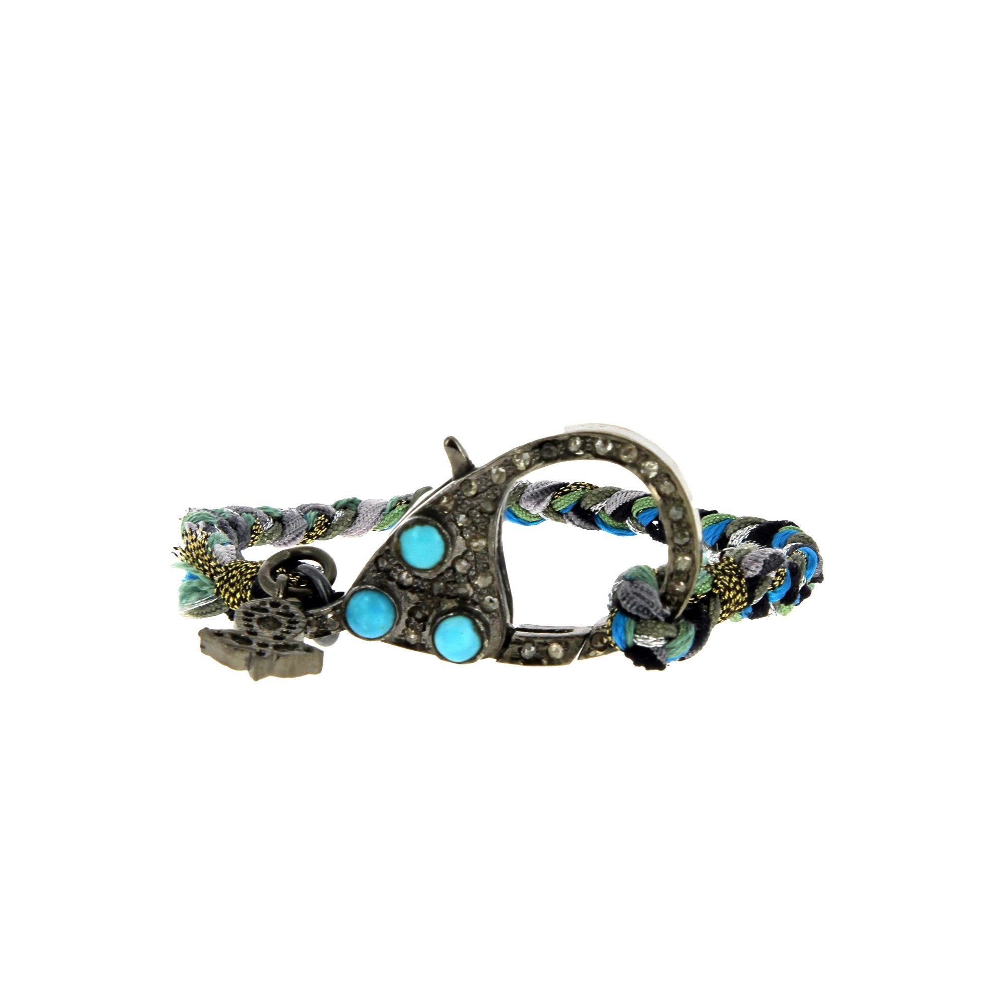 Three Turquoises Clasp Bracelet