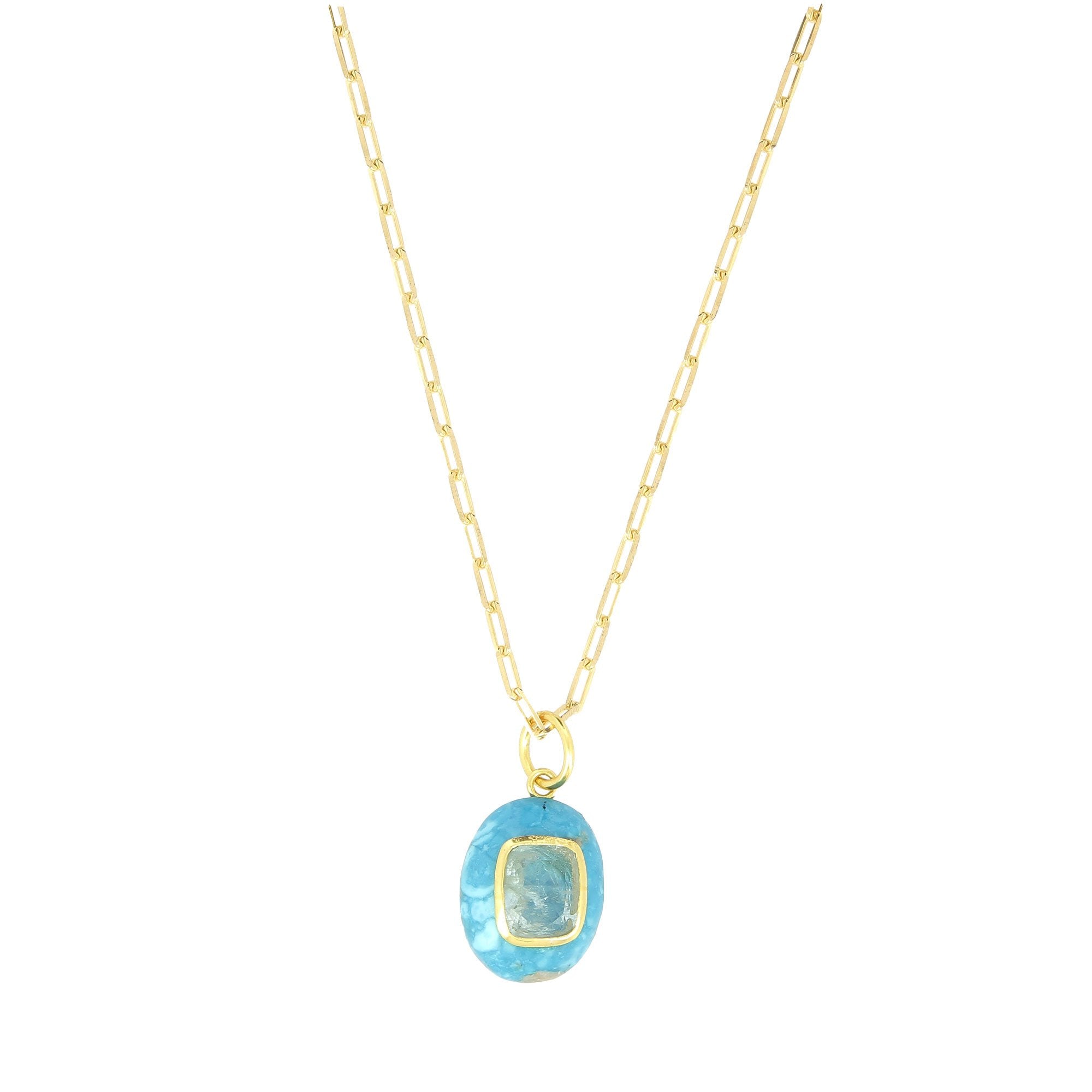 Turquoise with Aquamarine Set Necklace