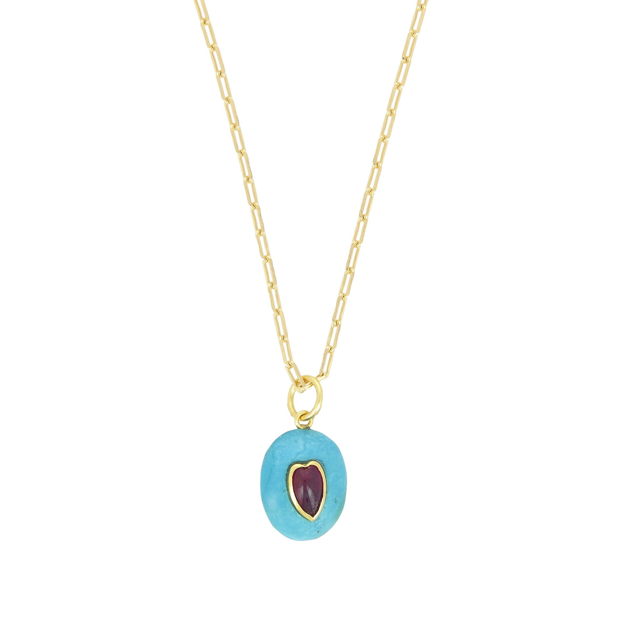 Turquoise with Tourmaline Set Necklace
